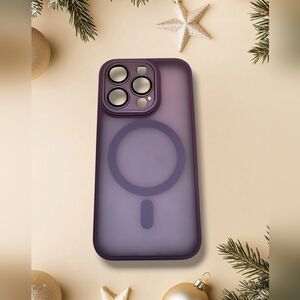 iPhone 15 Pro Dark Purple Magnetic Matte Case